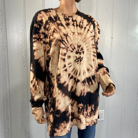 *Gildan Unisex Custom Long Sleeve Reverse Tie Dye - Picture 7 of 11